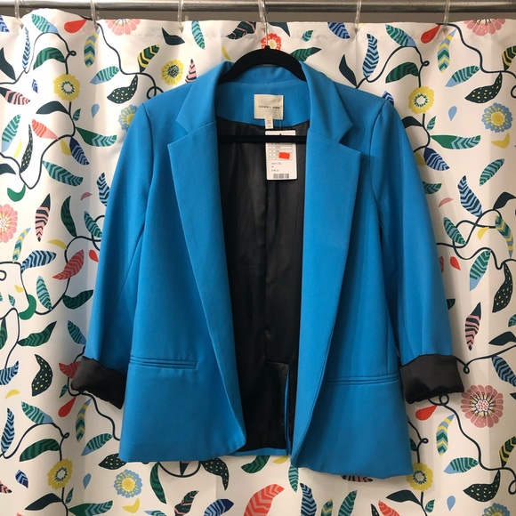 SILENCE + NOISE blue blazer - Picture 4 of 15